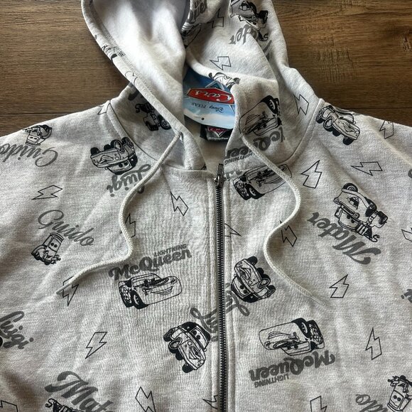 Disney/Pixar Cars Women's Medium Full Zip Cropped Hoodie All-Over Print - Picture 4 of 5